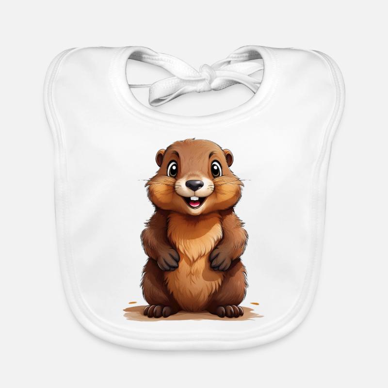 Marmotte mignonne Bavoir bio Bébé