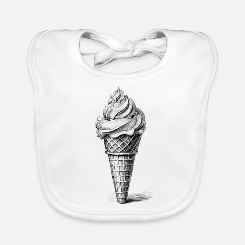 Soft cream Organic Baby Bibs