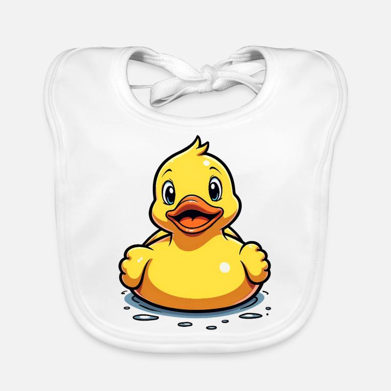 Duck rubber duck rubber duck yellow swim Organic Baby Bibs