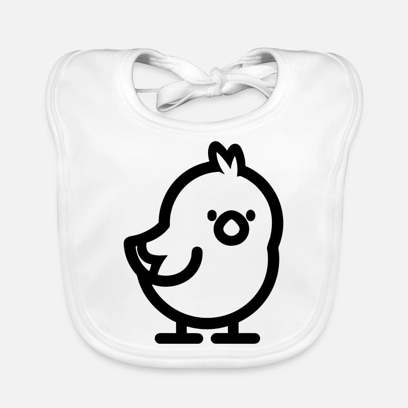 poussin - Bavoir bio Bébé - blanc