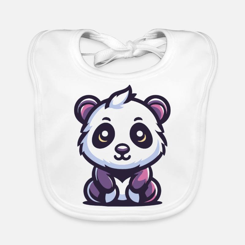 Panda doux Bavoir bio Bébé