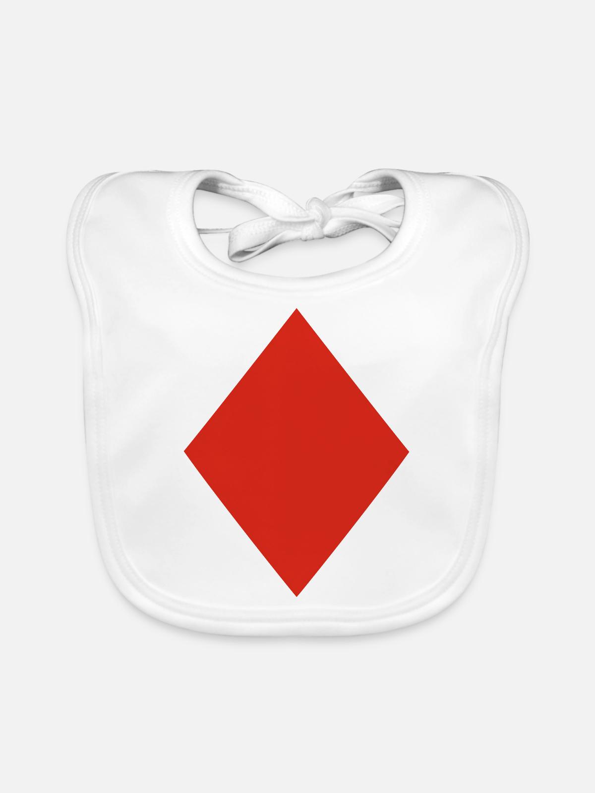 Poker - Baby Bio-Lätzchen - Weiß - Vorne