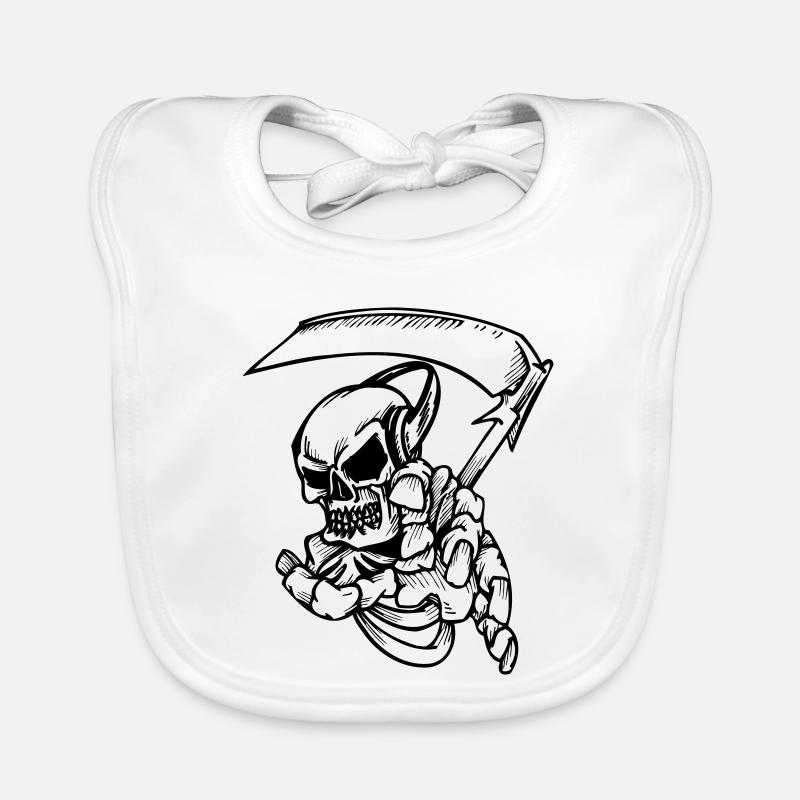 Skelett mit Sense Organic Baby Bibs