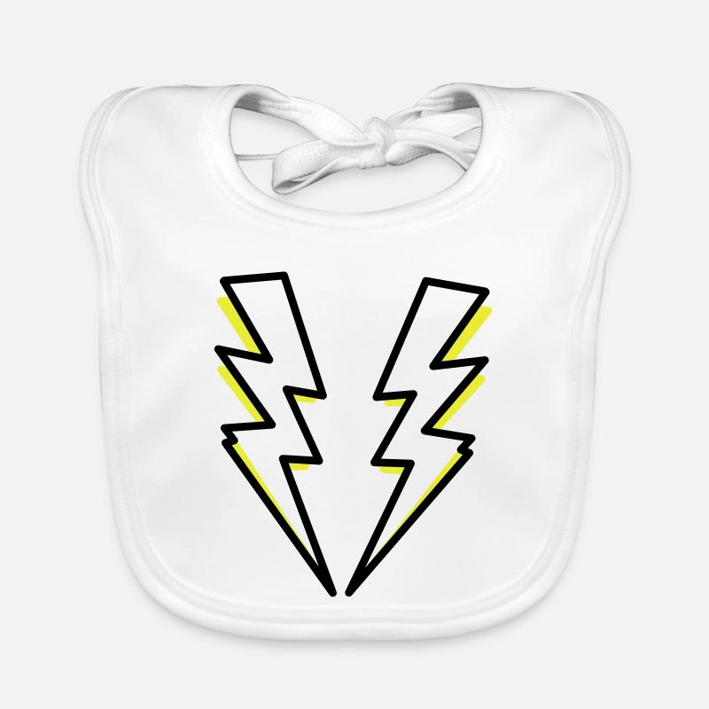 Lightning flash lighting Organic Baby Bibs