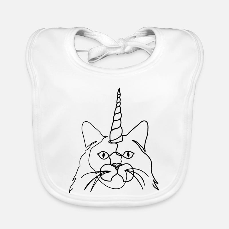 Chat Licorne - Chat Licorne Bavoir bio Bébé