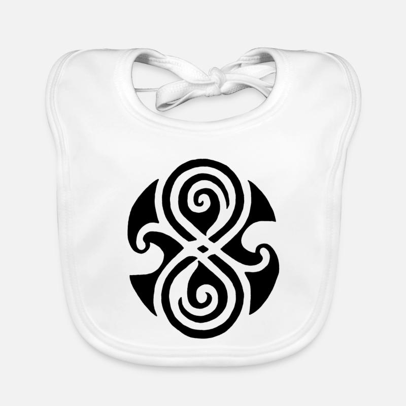 Schwarzes keltisches Symbol Baby Bio-Lätzchen