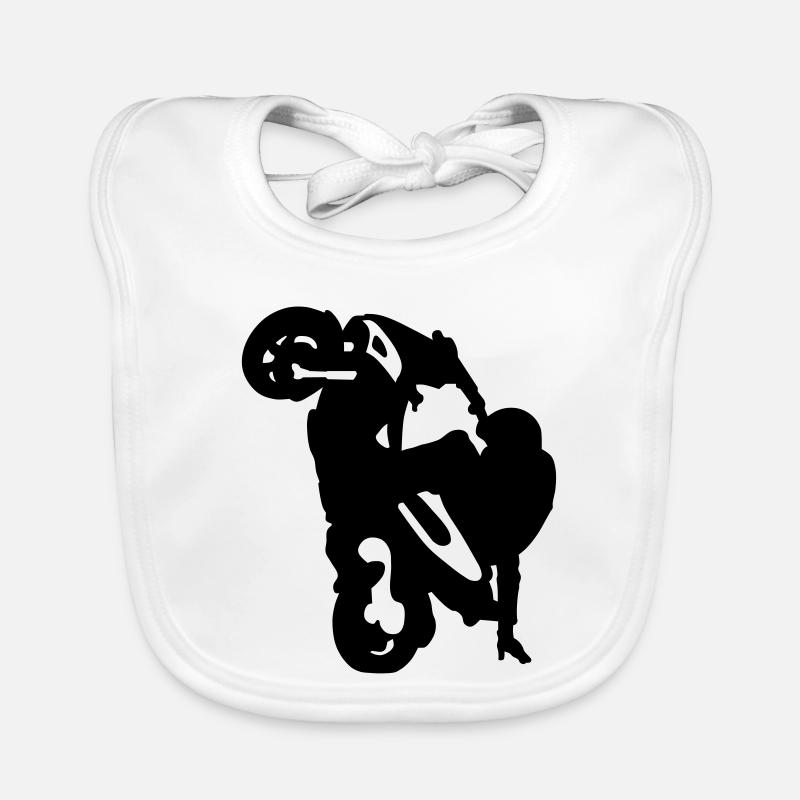stunt moped Organic Baby Bibs