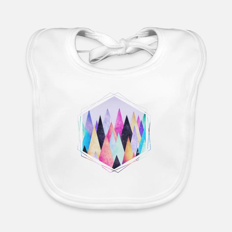 Hipster triangles (geometry) Abstract Mountains Organic Baby Bibs