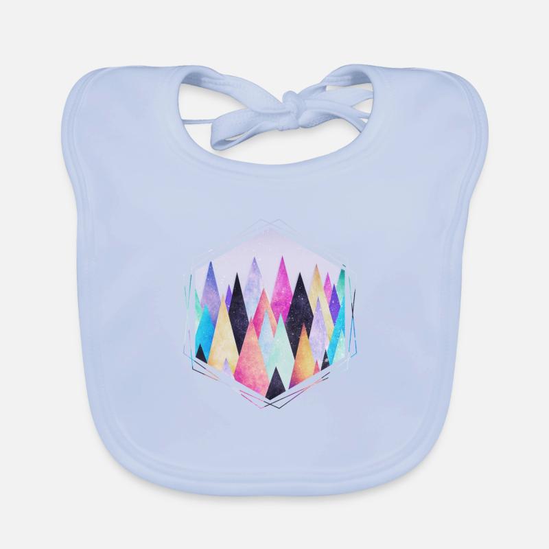 Hipster triangles (geometry) Abstract Mountains Organic Baby Bibs