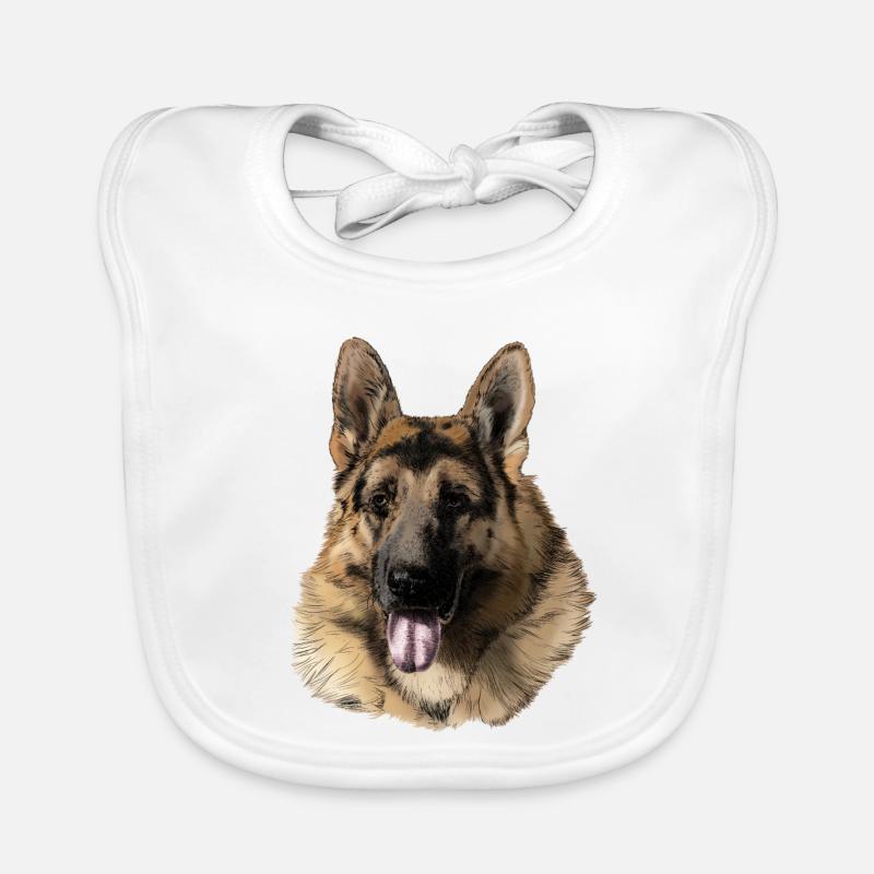 German shepherd Bavoir bio Bébé