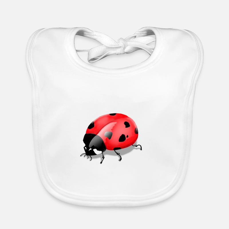 Imprimé insecte - Bavoir bio Bébé - blanc