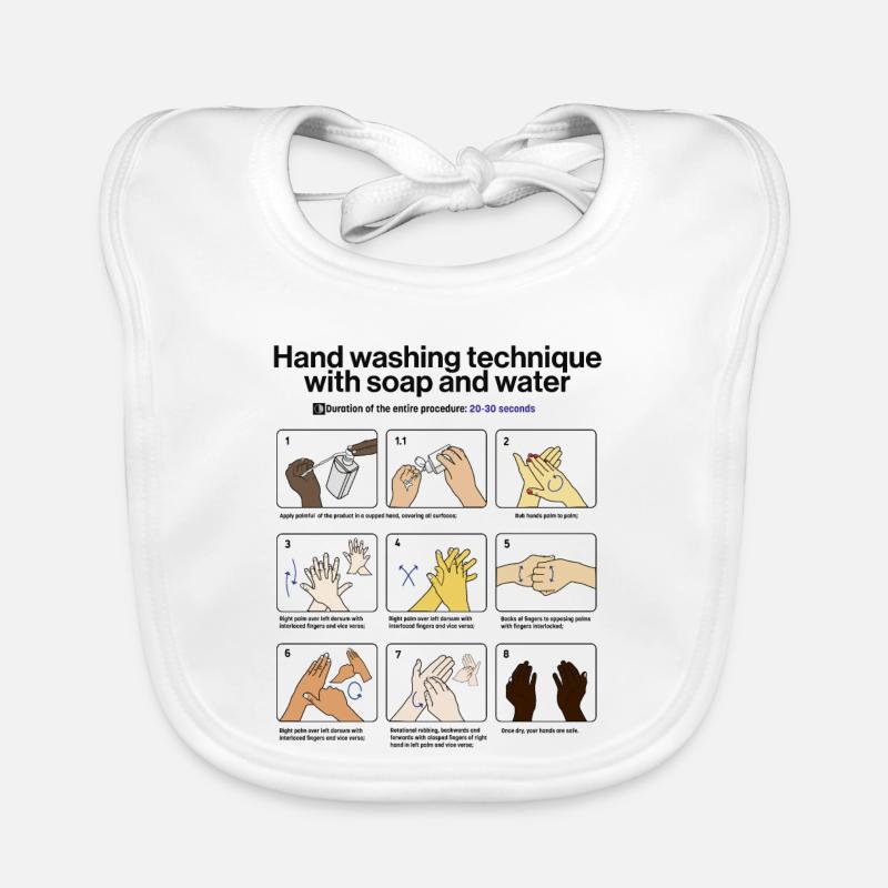Hand Washing Instructions Baby Bio-Lätzchen