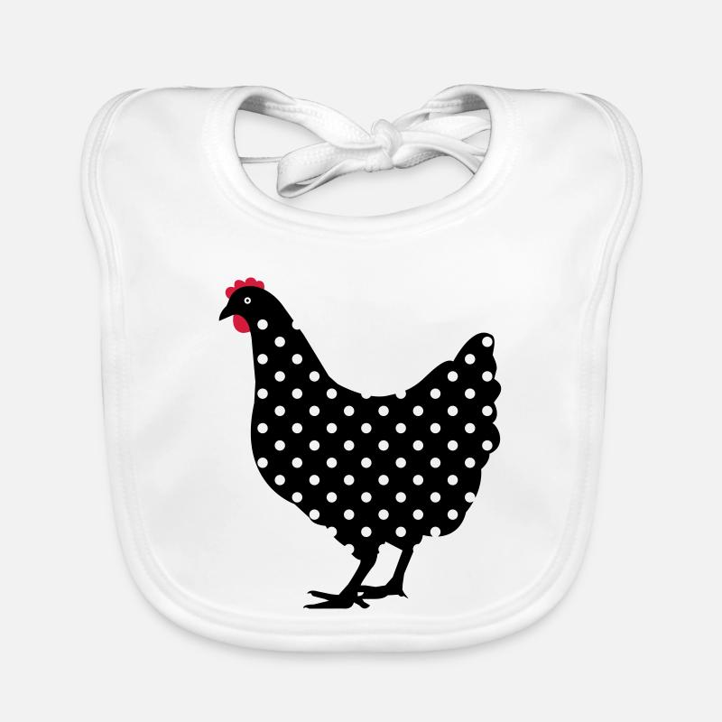 Chicken hen spotted Organic Baby Bibs
