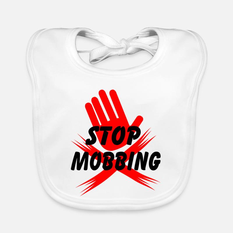 Arrêtez de harceler la main Bavoir bio Bébé