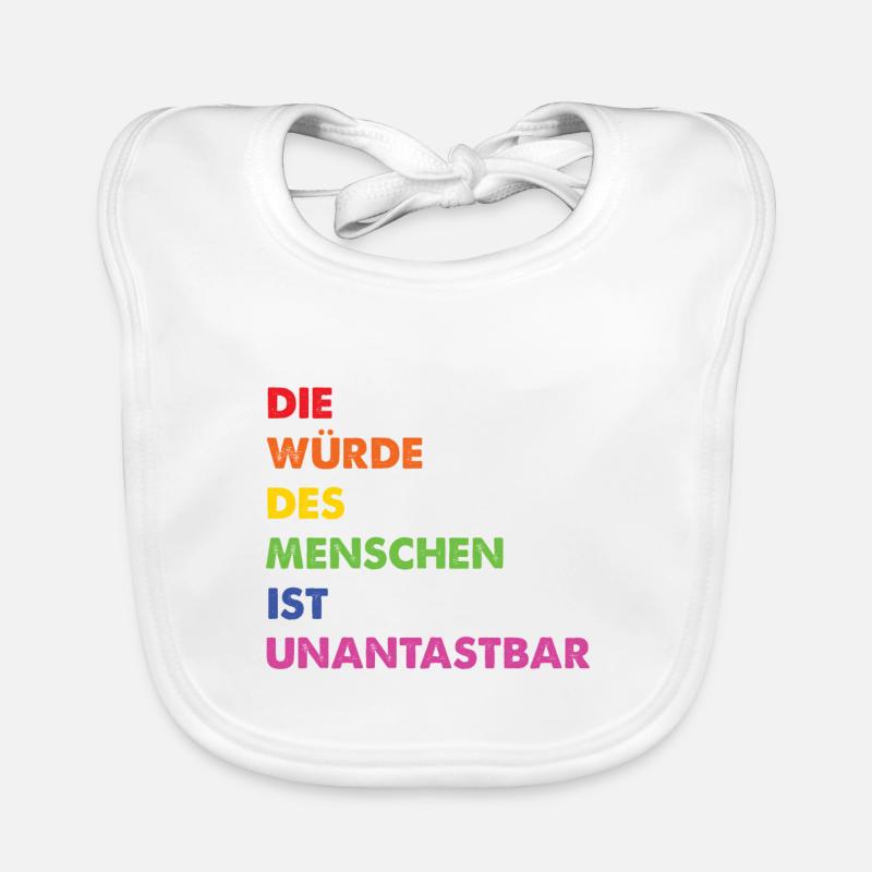 Menschenrechte Regenbogen Grundgesetz Baby Bio-Lätzchen