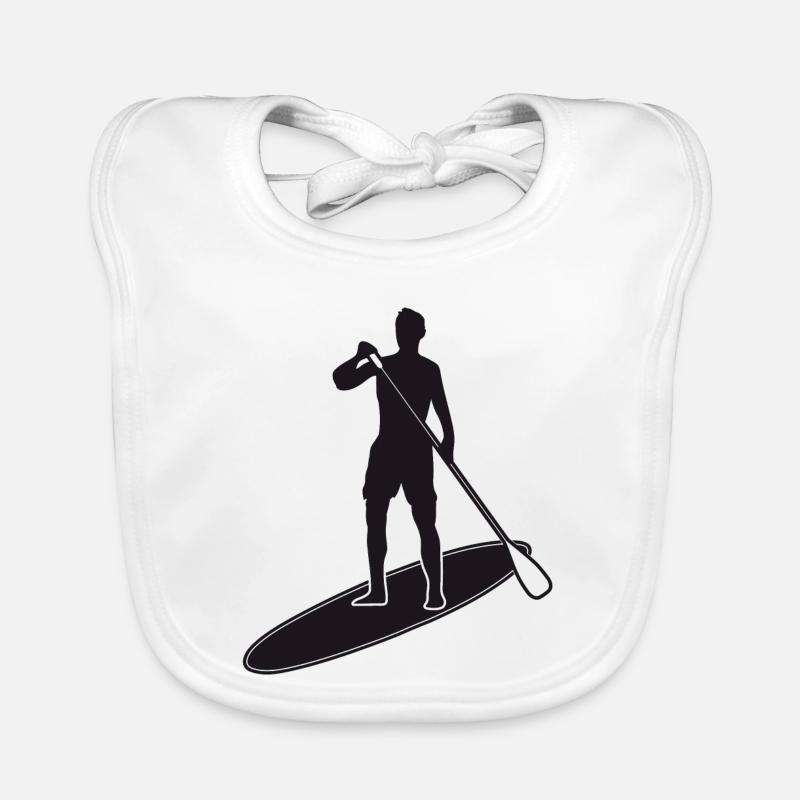 Stand up paddle - Homme avec paddle board Bavoir bio Bébé