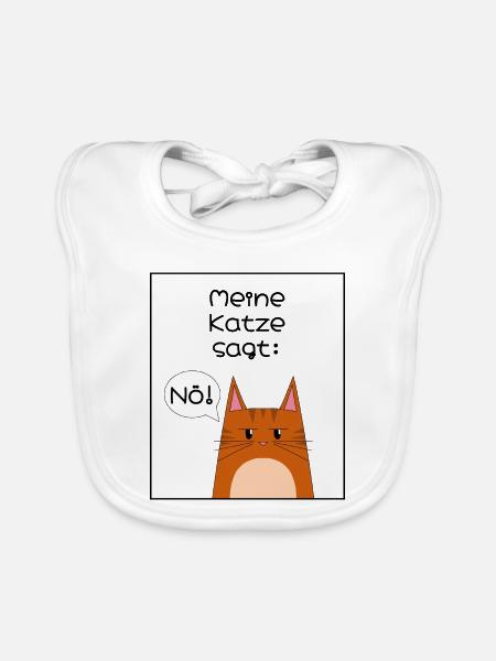 Meine Katze sagt: Nö! - Baby Bio-Lätzchen - Weiß