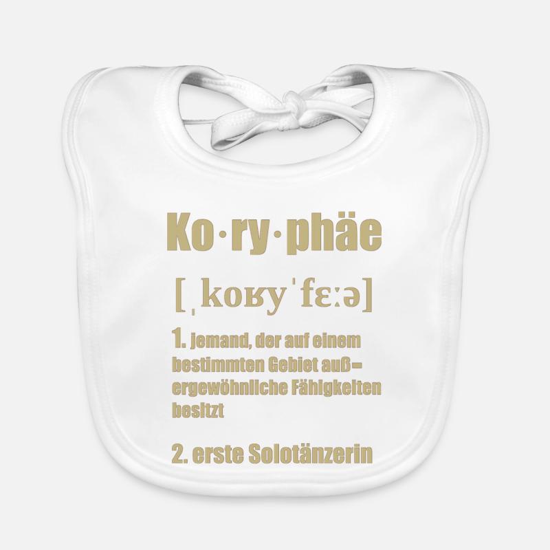 koryphäe in gold Baby Bio-Lätzchen