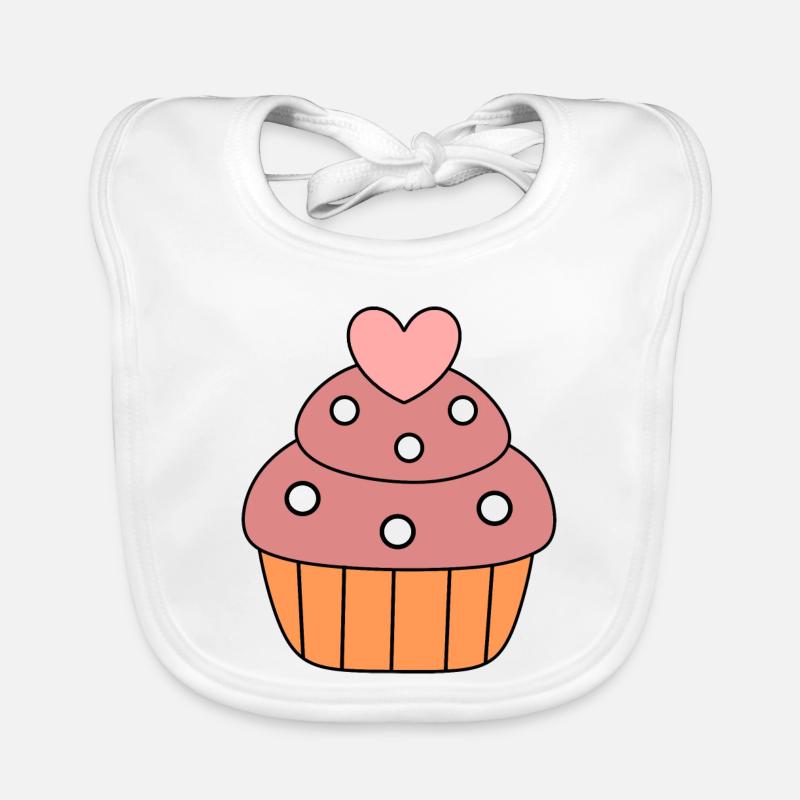 kochen backen Herz Kuchen cupcake bunt Geschenk Baby Bio-Lätzchen