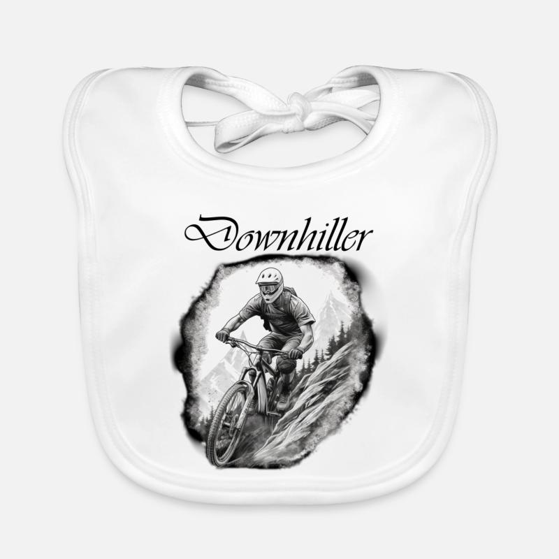 Downhiller - Baby Bio-Lätzchen - Weiß