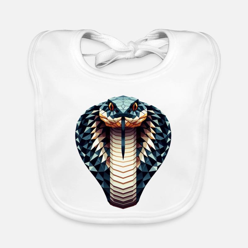 Un cobra royal dans le style polygonal Bavoir bio Bébé