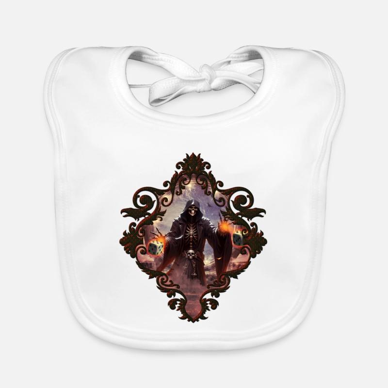 Fascinating and mystical setting of a skeleton Organic Baby Bibs