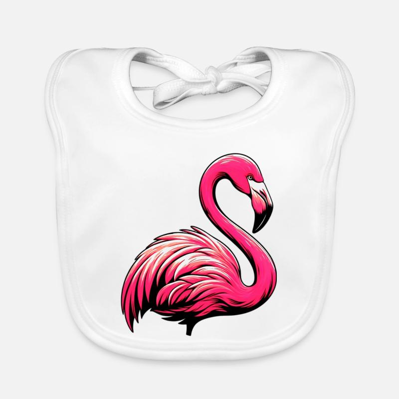 Flamant Bavoir bio Bébé