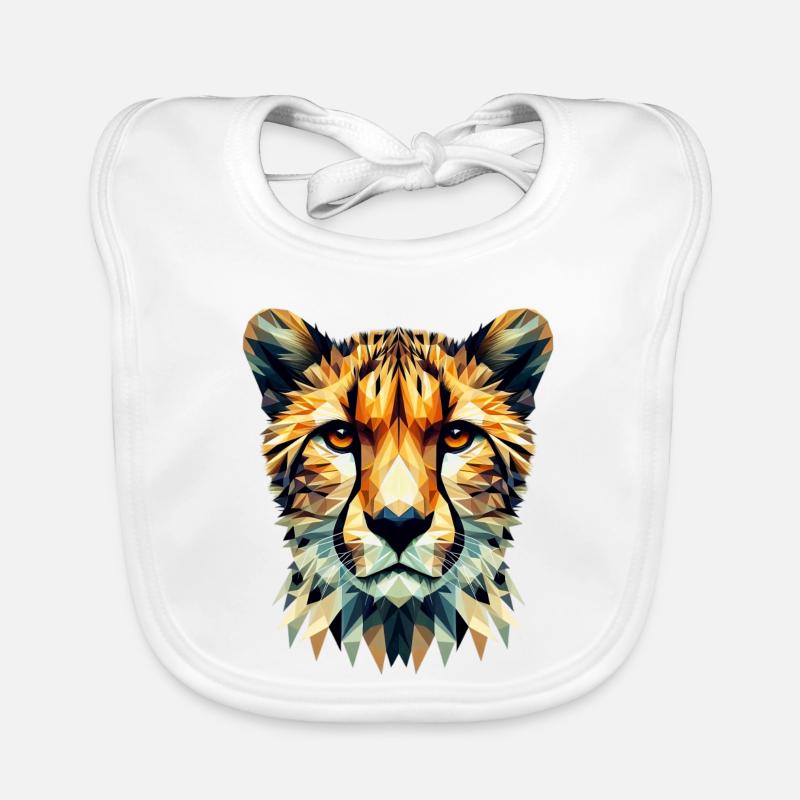 Guépard polygonal Bavoir bio Bébé