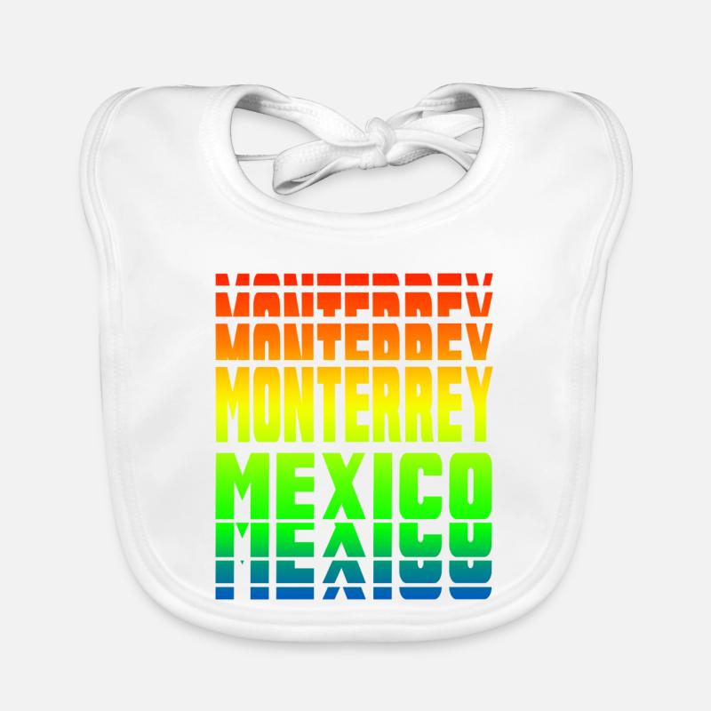 Monterrey Mexiko Regenbogen Design Baby Bio-Lätzchen