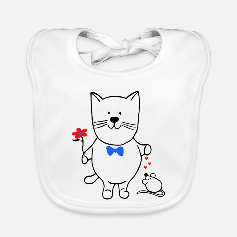 Cat and Mouse Organic Baby Bibs
