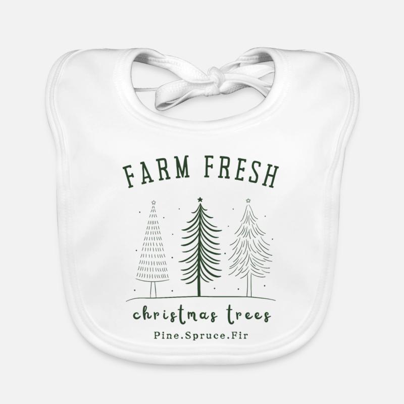 Farm Fresh, Weihnachtsbäume Baby Bio-Lätzchen