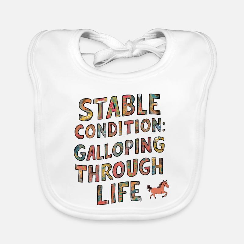 Stable condition: Galloping through life Baby Bio-Lätzchen
