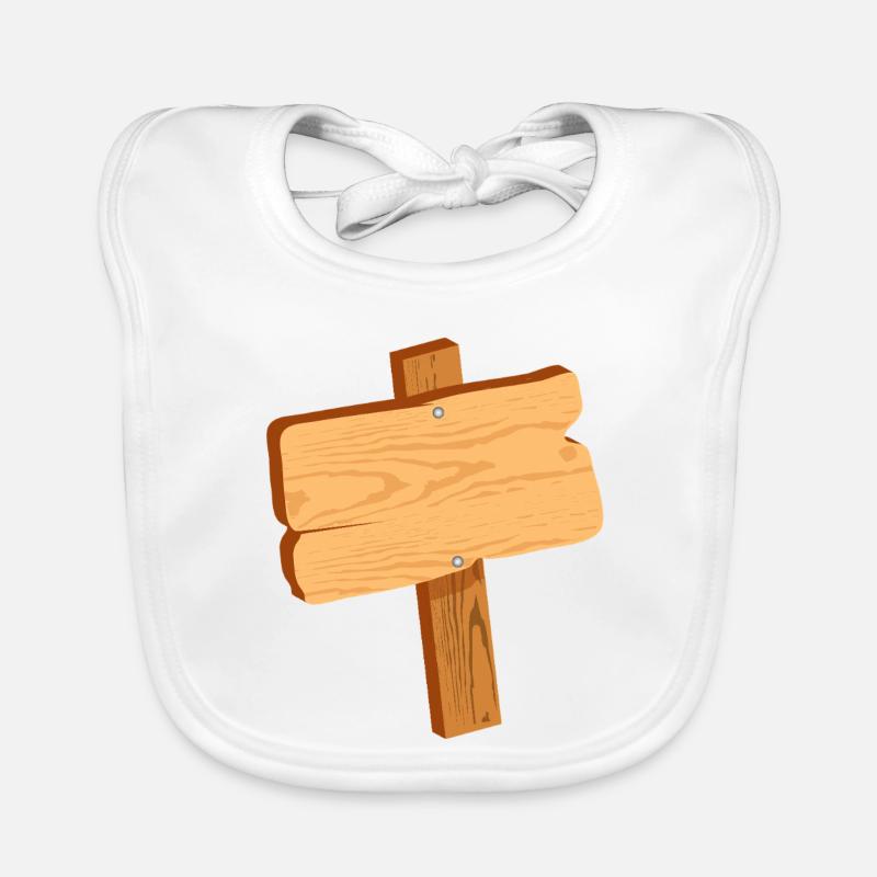 Panneau rustique en aspect bois sans texte Bavoir bio Bébé