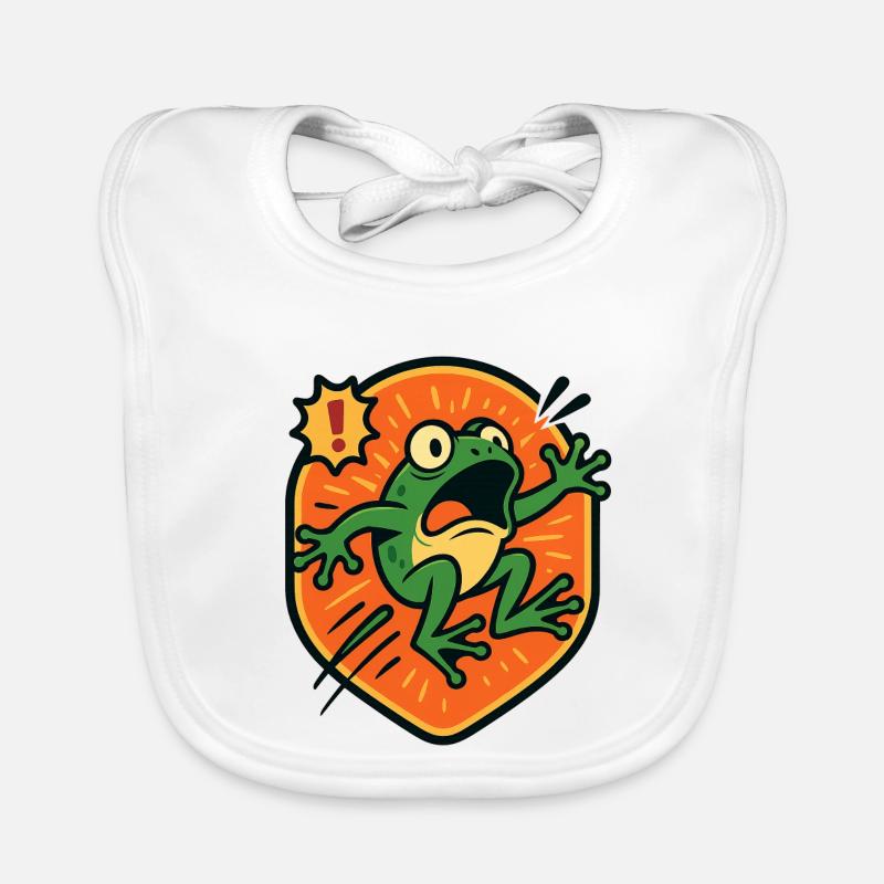 Panikfrosch-Abzeichen Baby Bio-Lätzchen