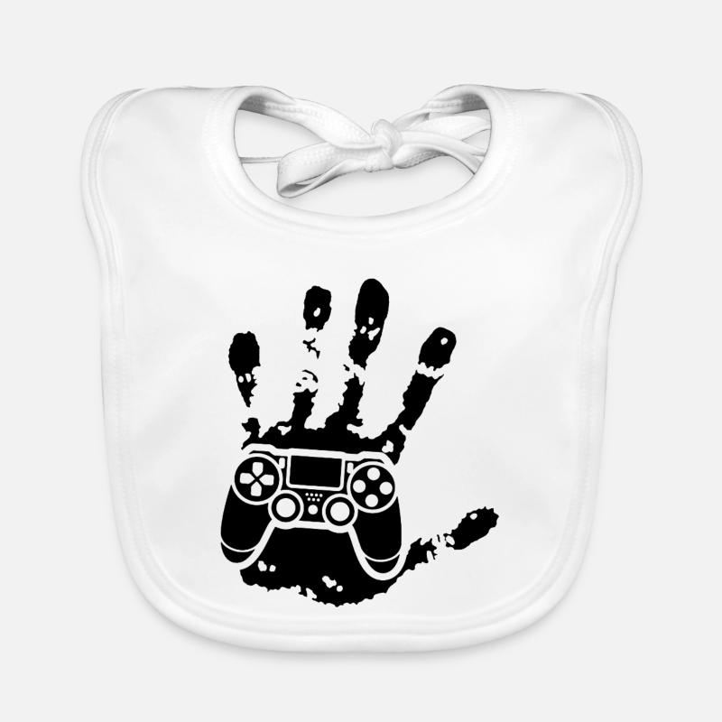 Der Gamer in dir (Schwarz) Baby Bio-Lätzchen