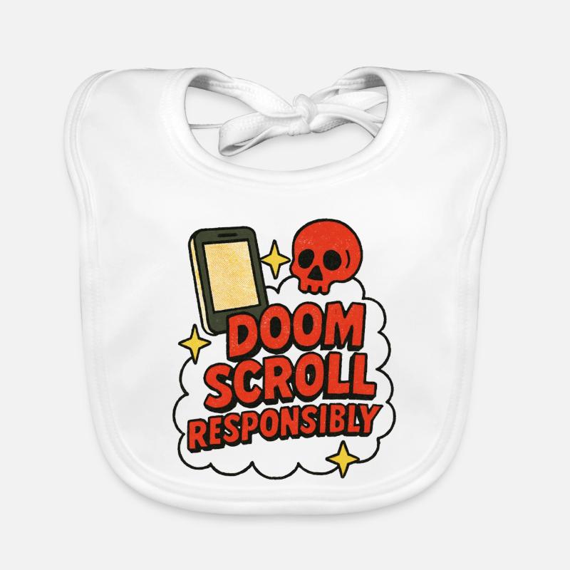 Doomscroll Conception anti-addiction responsable Bavoir bio Bébé