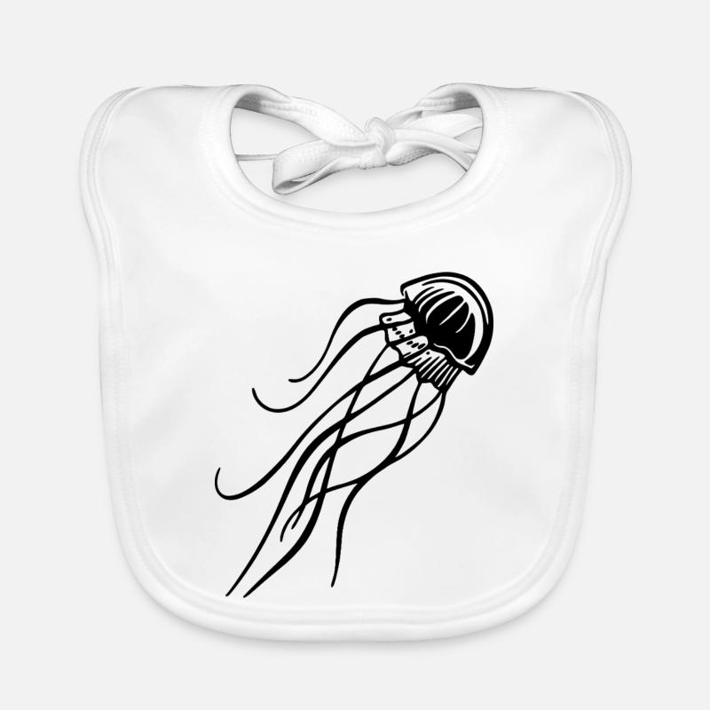 Jellyfish – Ocean & Beach Underwater World Organic Baby Bibs