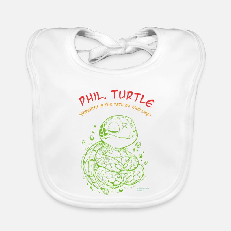 Phil Turtle Zen Path Tee Organic Baby Bibs