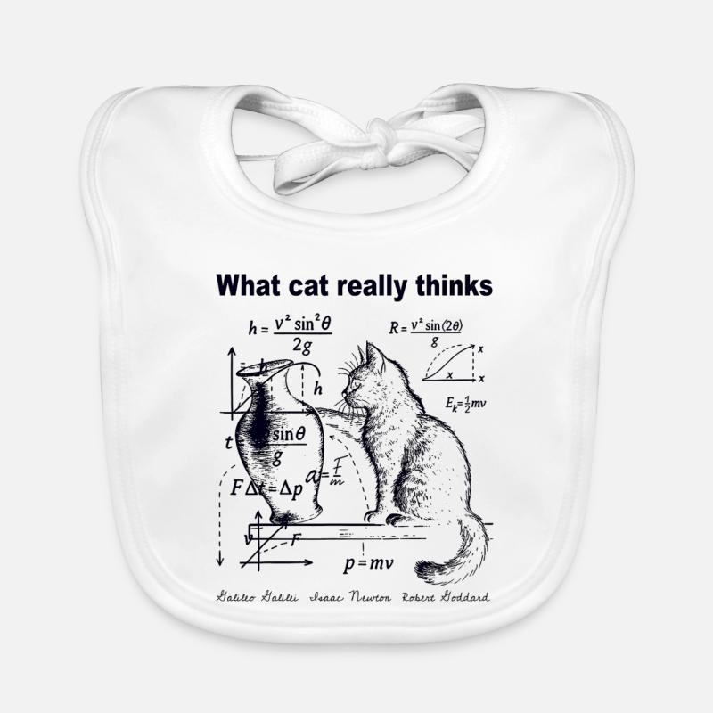 What Cats Really Thinks Funny Cat Physics Humor Organic Baby Bibs