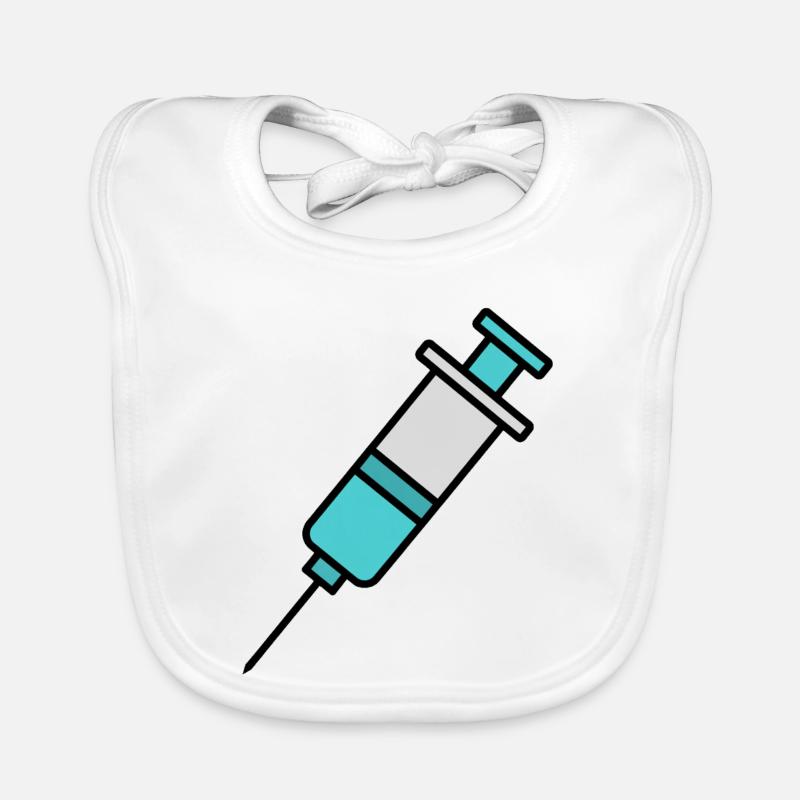 Seringue | Déclaration pro vaccination et science Bavoir bio Bébé