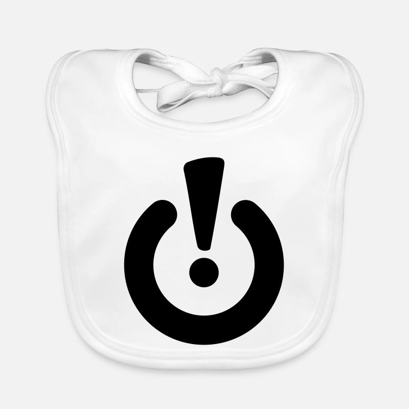 Standby Symbol – TV Power Off On Energy Saving Organic Baby Bibs