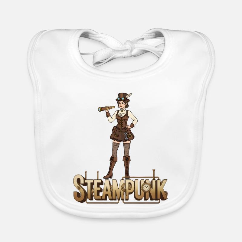 Steampunk Organic Baby Bibs