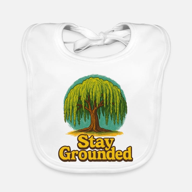 Stay Grounded Willow Tree Organic Baby Bibs