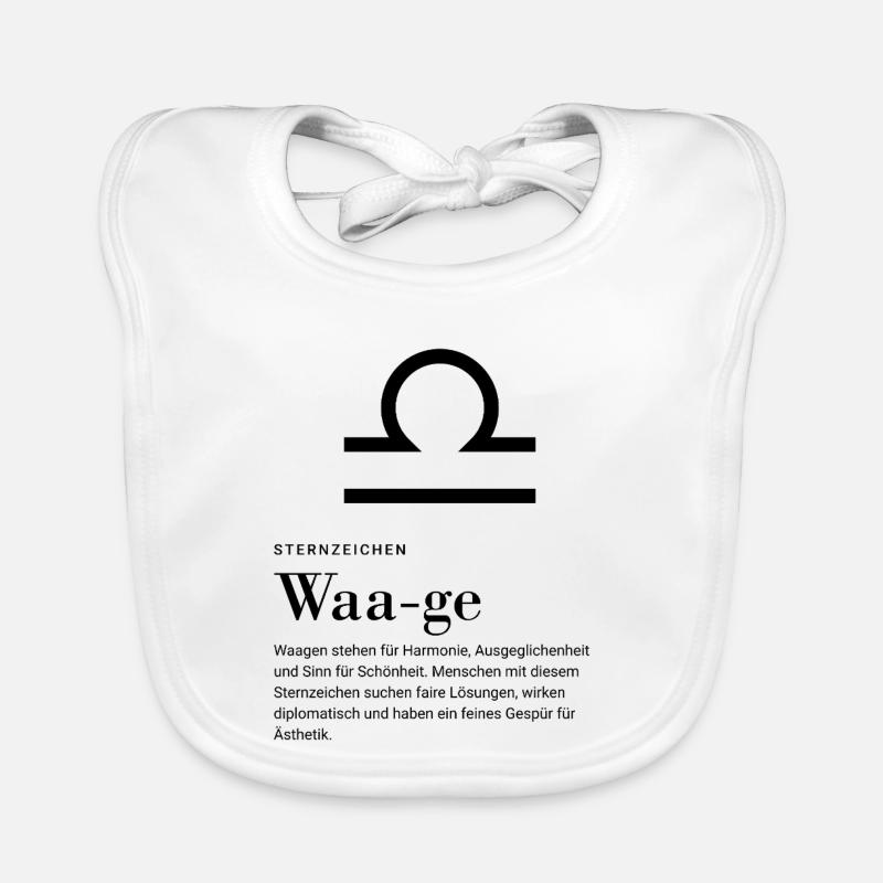 Sternzeichen Waage Baby Bio-Lätzchen