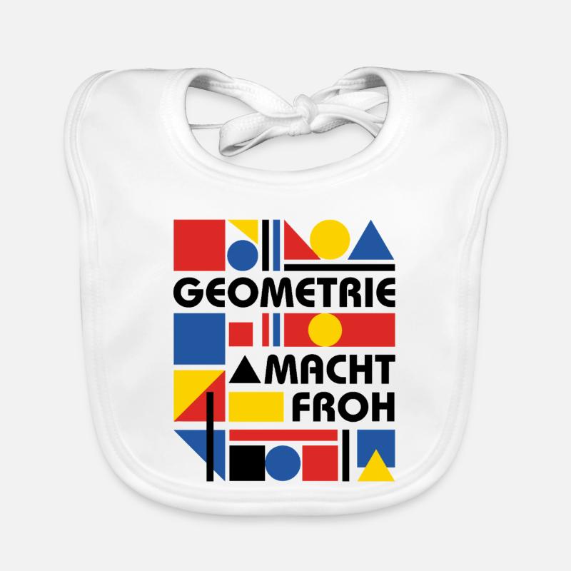 Geometry makes you happy Organic Baby Bibs