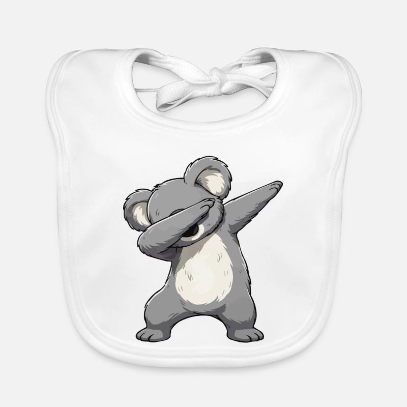 Dab-Koala Motiv – Cartoon Koala Baby Bio-Lätzchen