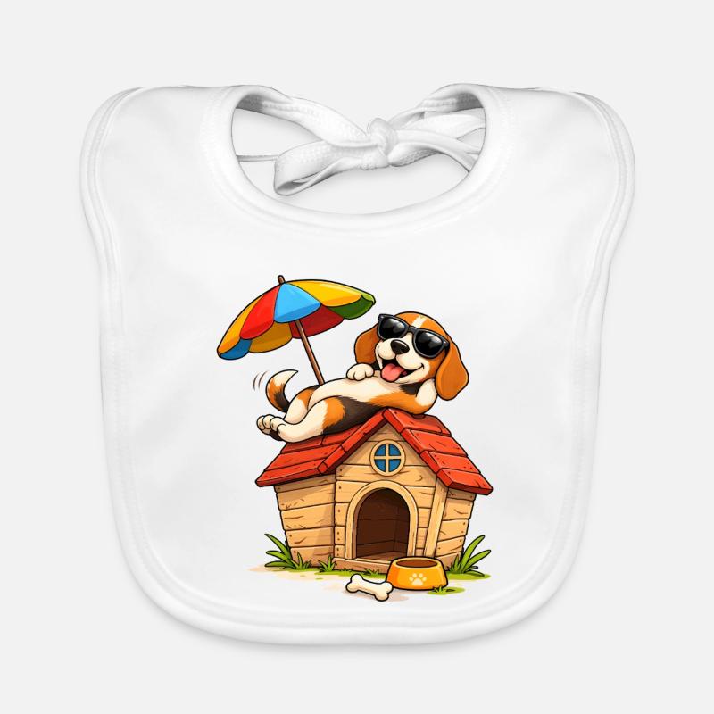 Conception de la maison de vacances des chiens Beagle Bavoir bio Bébé