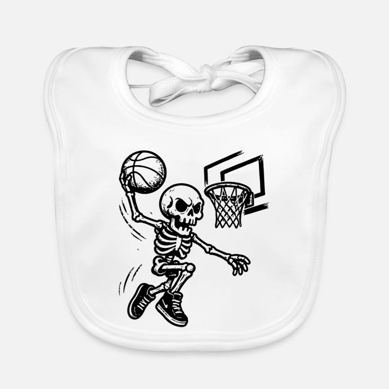 Dunking squelette de basket-ball Bavoir bio Bébé