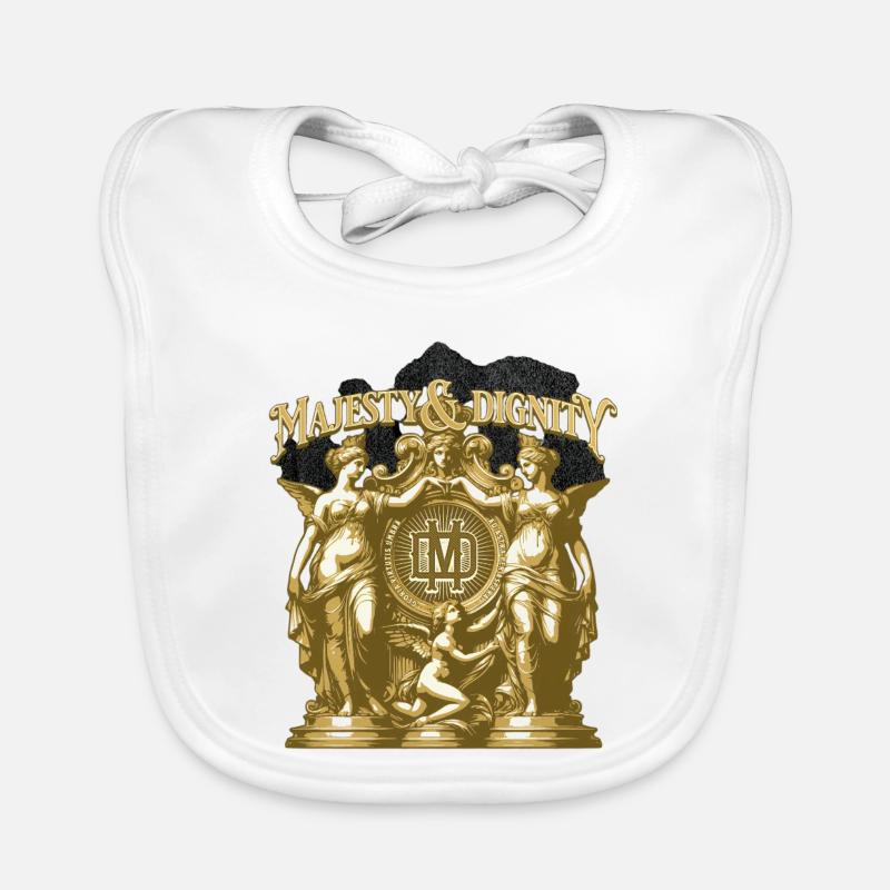 Majesty & Dignity Gold Crest Baby Bio-Lätzchen
