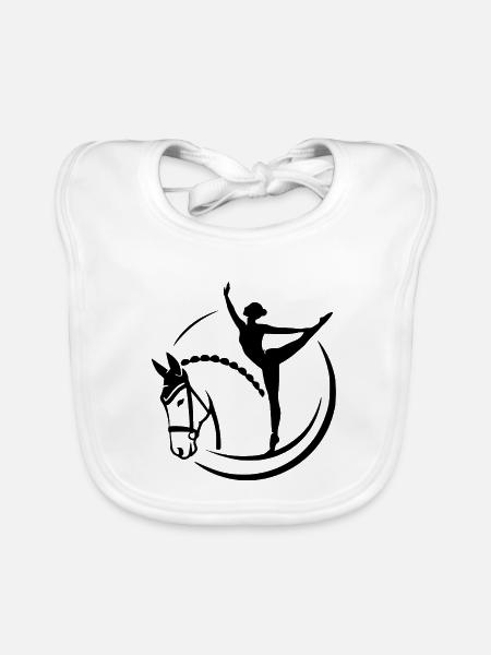 Sport equestre con passione - Bavaglino ecologico per neonato - bianco